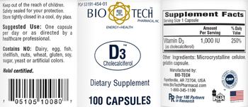 Bio-Tech Pharmacal D3 - supplement