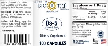 Bio-Tech Pharmacal D3-5 - supplement