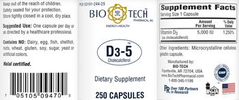 Bio-Tech Pharmacal D3-5 - supplement