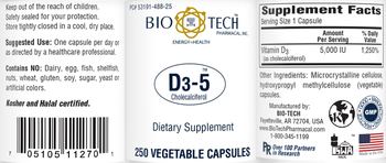 Bio-Tech Pharmacal D3-5 - supplement