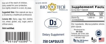 Bio-Tech Pharmacal D3 - supplement