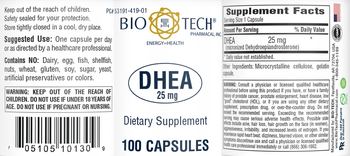 Bio-Tech Pharmacal DHEA 25 mg - supplement