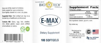 Bio-Tech Pharmacal E-Max 1000 - supplement