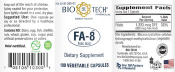 Bio-Tech Pharmacal FA-8 - supplement