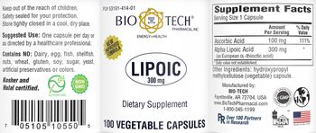 Bio-Tech Pharmacal Lipoic 300 mg - supplement