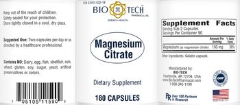 Bio-Tech Pharmacal Magnesium Citrate - supplement