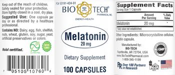 Bio-Tech Pharmacal Melatonin 20 mg - supplement
