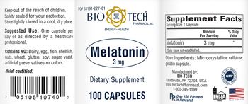 Bio-Tech Pharmacal Melatonin 3 mg - supplement