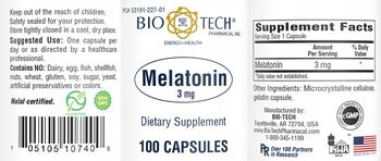 Bio-Tech Pharmacal Melatonin 3 mg - supplement