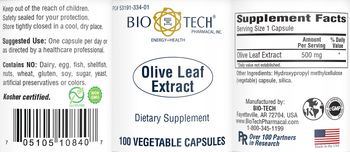 Bio-Tech Pharmacal Olive Leaf Extract - supplement