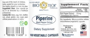 Bio-Tech Pharmacal Piperine - supplement