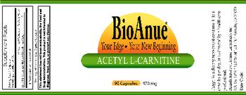BioAnue Acetyl-L-Carnitine - 