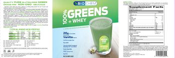 Biochem 100% Greens + Whey Vanilla Flavor - protein supplement