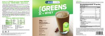 Biochem 100% Greens+Whey Chocolate - protein supplement