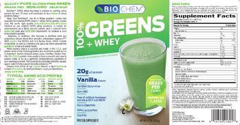 Biochem 100% Greens+Whey Vanilla - protein supplement