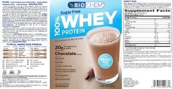 Biochem 100% Sugar Free Whey Protein Chocolate Flavor - protein supplement