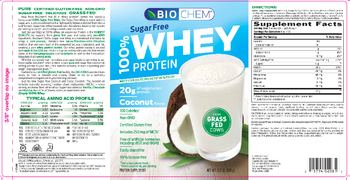 Biochem 100% Sugar Free Whey Protein Coconut Flavor - protein supplement