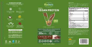 Biochem 100% Vegan Protein Chocolate Flavor - 100 plant derived protein supplement
