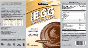 BioChem Sports 100% Egg Protein Powder Chocolate - supplement