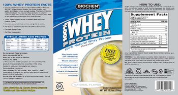 BioChem Sports 100% Whey Protein Powder Natural Flavor - supplement