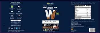 Biochem W 100% Sugar-Free Whey Isolate Protein Chocolate Flavor - protein supplement