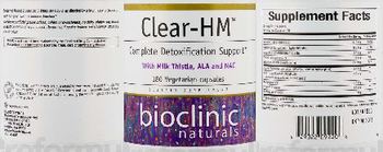 Bioclinic Naturals Clear-HM - this statement has not been evaluated by the food and drug administration this product is not intend
