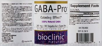 Bioclinic Naturals GABA-Pro - supplement