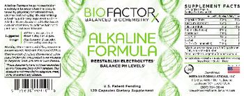 Biofactor Alkaline Formula - supplement