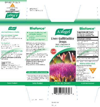 Bioforce A.Vogel Liver Gallbladder Drops - supplement