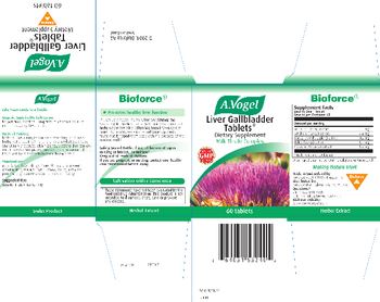Bioforce A.Vogel Liver Gallbladder Tablets - supplement