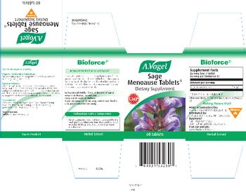 Bioforce A.Vogel Sage Menopause Tablets - supplement