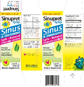 Bioforce Sinupret Kids Syrup Sinus & Immune - supplement