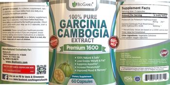 BioGanix 100% Pure Garcinia Cambogia Extract 1600 mg - supplement
