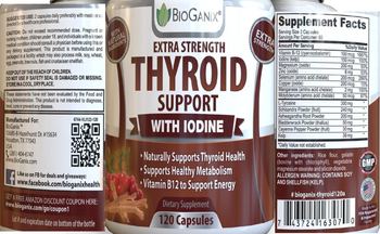 BioGanix Extra Strength Thyroid Support With Iodine - supplement