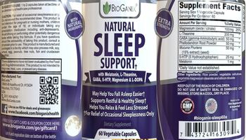 BioGanix Natural Sleep Support - supplement
