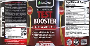 BioGanix Test Booster Alpha Male X10 - supplement