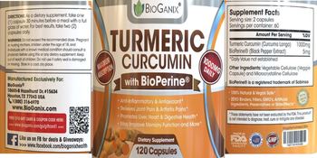 BioGanix Turmeric Curcumin With BioPerine 1000 mg - supplement
