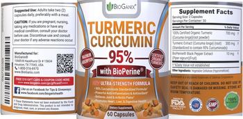 BioGanix Turmeric Curcumin - supplement