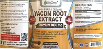 BioGanix Yacon Root Extract 1000 mg - supplement