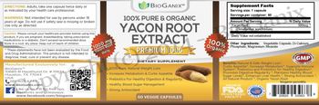 BioGanix Yacon Root Extract - supplement