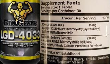 BioGear Nutrition LGD-4033 Sour Grape - supplement