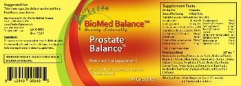 BioMed Balance Prostate Balance - nutraceutical supplement