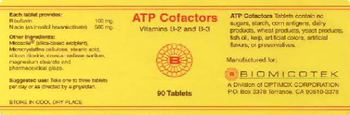 Biomicotek ATP Cofactors Vitamins B-2 and B-3 - 