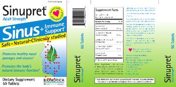 Bionorica Sinupret Adult Strength Sinus+Immune Support - supplement
