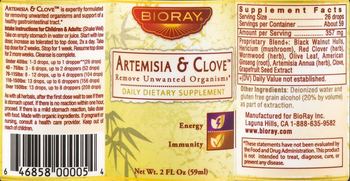Bioray Artemisia & Clove - daily supplement
