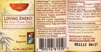 Bioray Loving Energy - daily supplement