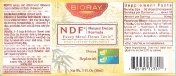 Bioray NDF Natural Detox Formula - daily supplement