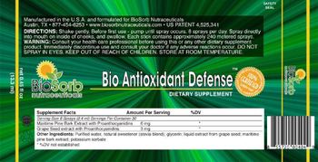 BioSorb Nutraceuticals BioAntioxidant Defense - supplement