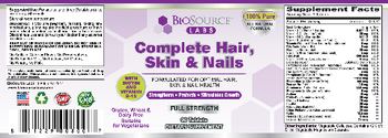 BioSource Labs Complete Hair, Skin & Nails - supplement