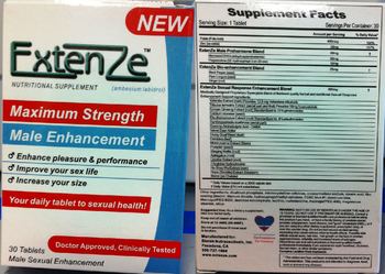 Biotab Nutraceuticals ExtenZe Maximum Strength - nutritional supplement